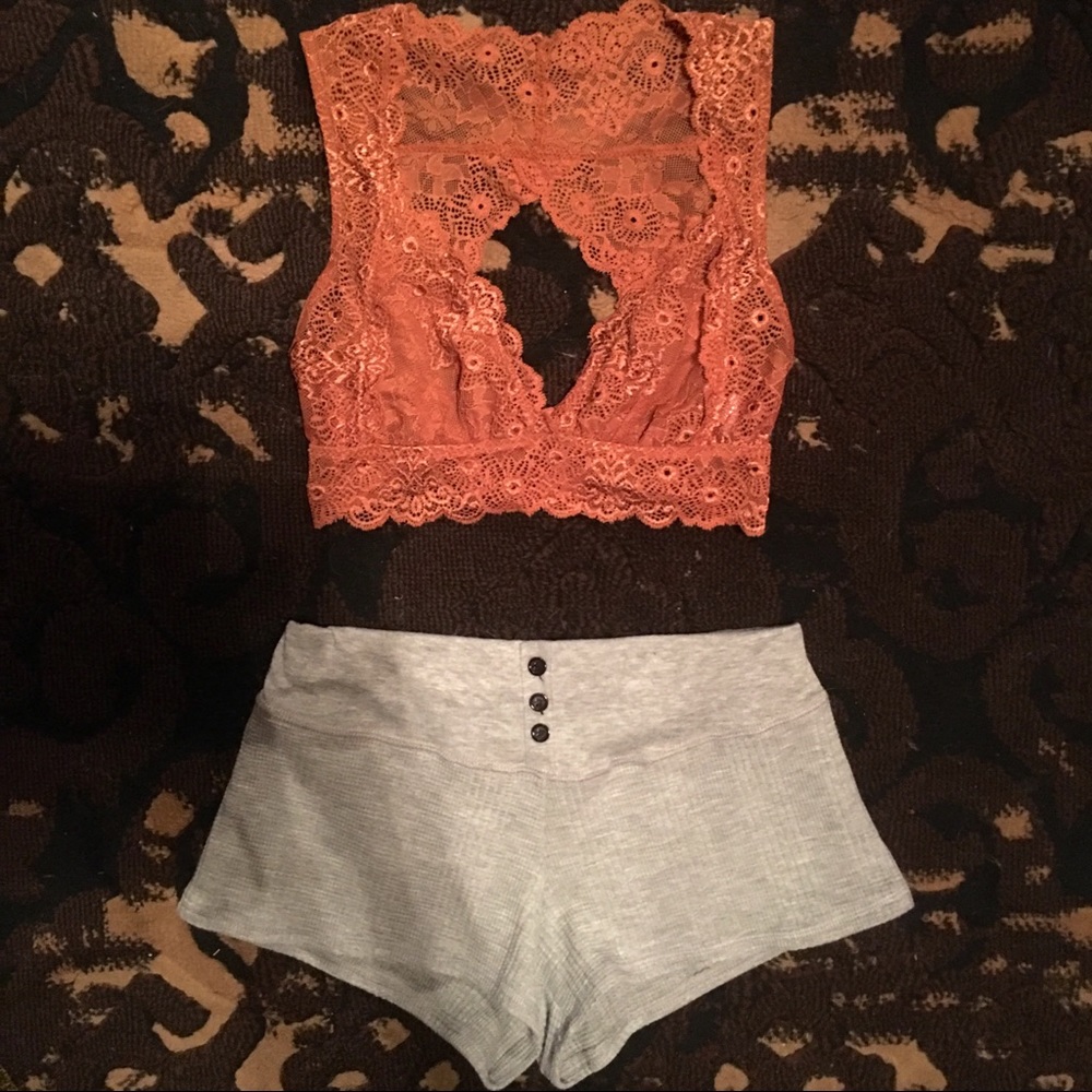 Gray booty shorts